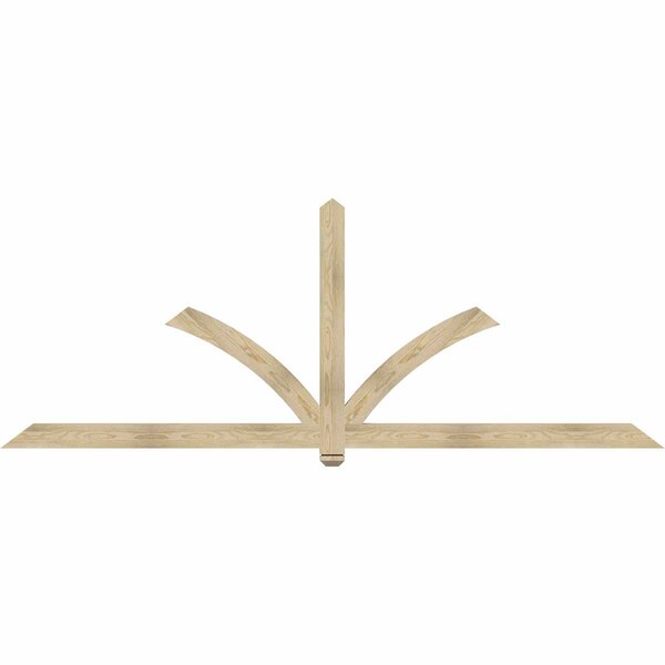 Ekena Millwork Redmond Rough Sawn Timber Gable Bracket, Douglas Fir, 108"W x 40"H x 2"D x 4"F, 9/12 Pitch GBW108X40X0204RED00RDF - main
